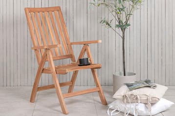tuinstoel-woody-verstelbaar-teak-5-standen-the-outsider, Tuin en Terras, Verzenden, Nieuw