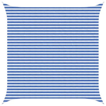 vidaXL Zonneschaduwzeil 4,5 x 4,5 m HDPE Vierkant Blauw en, Tuin en Terras, Verzenden, Nieuw