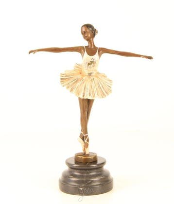 Figuur - Bronzeskulptur einer Ballerina – Elegante