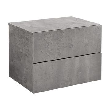 Nachtkastje zwevend Ampfing 40x29x30 cm betonkleurig [en.cas, Verzenden, Nieuw