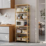 Bamboe Stellingkast – Opbergkast met 6 Lagen – Bamboe Kast, Huis en Inrichting, Kasten | Stellingkasten, Verzenden, Nieuw