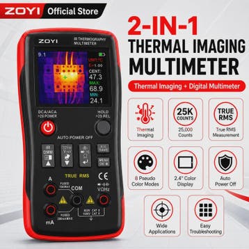ZOYI ZT-R01: 2-in-1 Thermische Camera & Multimeter met 25000, Verzenden, Nieuw