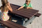 Rockwood® Picknicktafel Zwaar Kunststof Junior (83kg) 1.20m, Tuin en Terras, Ophalen of Verzenden, Nieuw, Rechthoekig, Hout