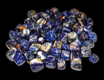 5 kg natuurlijke blauwe sodaliet trommelstenen - alomiet -