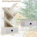 LIVSK Boomvormige Boekenkast - 5 Planken en Lade - Compact v, Verzenden, Nieuw