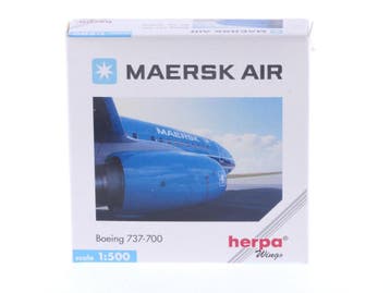 Schaal 1:500 Herpa 511858 Boeing 737-700 Maersk Air Reg...., Ophalen of Verzenden, Zo goed als nieuw