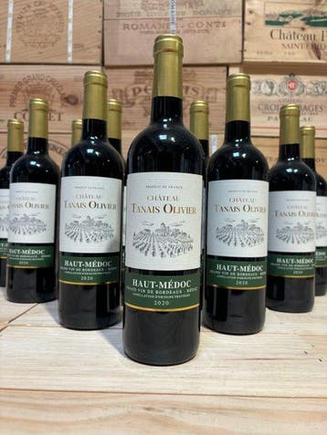 2020 Château Tanais Olivier - Haut-Médoc - 12 Flessen (0.75, Nieuw