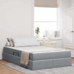 vidaXL Opbergbed met matras Lichtgrijs 120 x 190 cm, Verzenden, Nieuw
