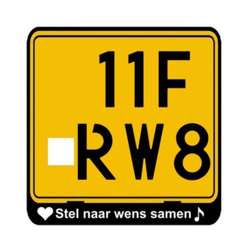 Kentekenplaathouder Brommer eigen gekozen tekst bedrukking, Verzenden, Nieuw