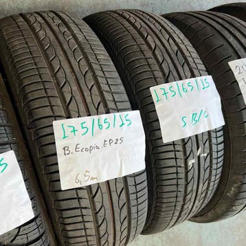 2 x Bridgestone Ecopia EP25 175-65-15 Zomerbanden 6,5mm, Gebruikt, 15 inch, 175 mm, Ophalen of Verzenden