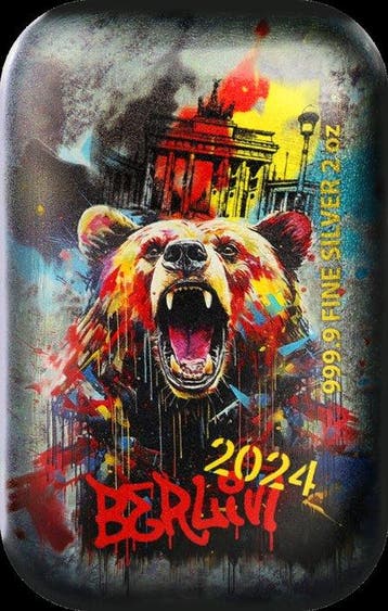 Wereld. Silver bar 2024 Berlin WMF Edition Silver Cast Bar -