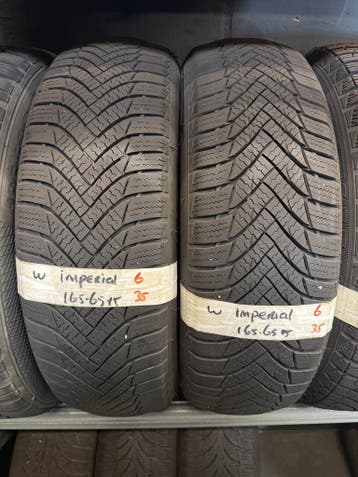 165-65-15 Imperial Winterbanden 6mm Incl Montage 165 65 15, Ophalen, Gebruikt, 15 inch, Winterbanden