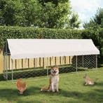 vidaXL Hondenkennel voor buiten met dak 400x100x150 cm, Dieren en Toebehoren, Verzenden, Nieuw