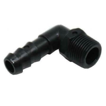 Knie met slangpilaar voor plastic slang 12mm, Ophalen of Verzenden, Nieuw