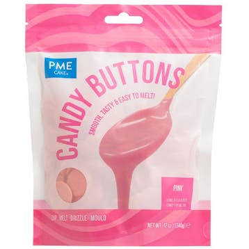 PME Candy Buttons Roze 340g, Hobby en Vrije tijd, Verzenden, Nieuw