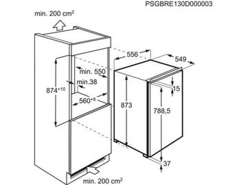 AEG TSK5O88WDF - Inbouw koelkast - OptiSpace - 137 Liter - D, Verzenden, Zo goed als nieuw