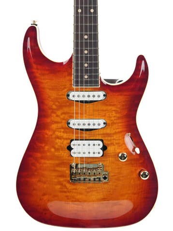 Suhr Standard Custom Carve Top Aged Cherry Burst (S-Style), Ophalen of Verzenden, Nieuw, Solid body