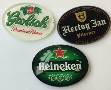 Ovale taplens van uw favoriete biermerk, Verzenden