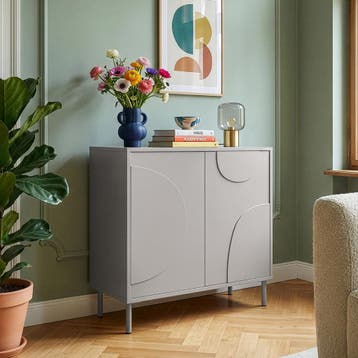 Sideboard Holea dressoir 75x70x34 cm grijs [en.casa], Huis en Inrichting, Kasten | Dressoirs, Verzenden, Nieuw