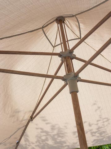 Vivenda stokparasol 270x270 cm houtlook frame zand 4, Ophalen of Verzenden, Nieuw