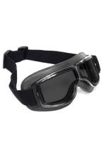 Goggles Motorbril Skibril Bril Zwart Montuur Zwarte Glazen L, Ophalen of Verzenden, Nieuw, Overige maten, Carnaval