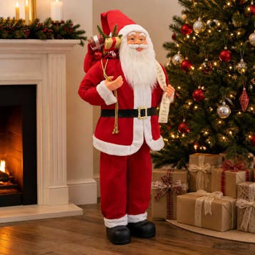 vidaXL Kerstman figuur Rood 110 cm Polyester, Diversen, Verzenden, Nieuw
