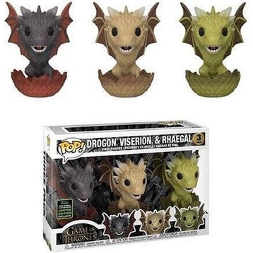 Funko Pop GOT Drogon, Viserion, Rhaegal  3 Pack  Spring, Verzenden, Nieuw