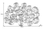 Moderne wanddecoratie VARIATION 105cm zilver metaal, Huis en Inrichting, Woonaccessoires | Vazen, Ophalen of Verzenden, Nieuw