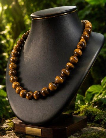Prachtige tijgeroogsteen ketting - Kraagketting