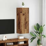 vidaXL TV Wandkast Oud Hout 40,5 x 30 x 102 cm Bewerkt hout, Huis en Inrichting, Kasten | Televisiemeubels, Minder dan 50 cm, Verzenden