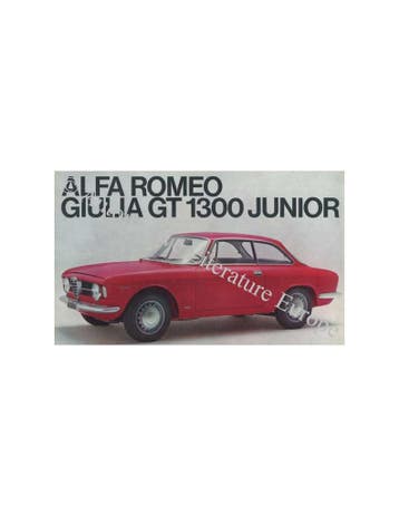 1966 ALFA ROMEO GIULIA GT 1300 JUNIOR BROCHURE ITALIAANS, Nieuw, Alfa Romeo, Author