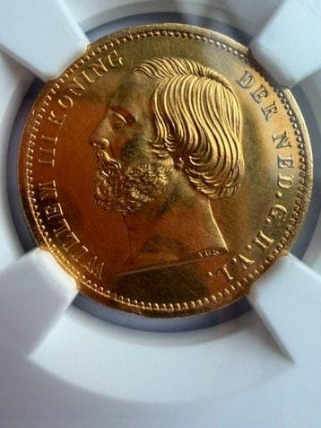 Nederland. Willem III. 10 Gulden 1851, Postzegels en Munten