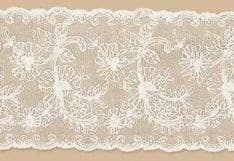 Geborduurd Kant breed Creme 85 mm rol 5 meter, Ophalen of Verzenden, Nieuw