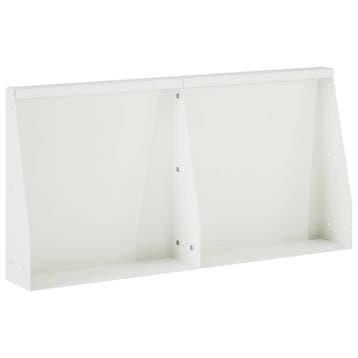 vidaXL Keerwand 2 st 40 x 12 x 30 cm Staal Wit, Verzenden, Nieuw