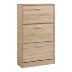 Schoenenkast Sykkylven 3 kleppen sonoma eiken 103x60x24 cm [, Huis en Inrichting, Verzenden, Nieuw