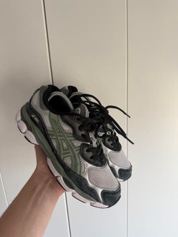 Asics Gel-NYC  – Grijs/Legergroen – Maat 38, Verzenden, Sneakers of Gympen, Gedragen, Asics