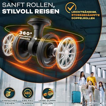 Kofferset - 3 delig - Trolley - Reiskoffer set - Turquoise -, Verzenden, Zo goed als nieuw
