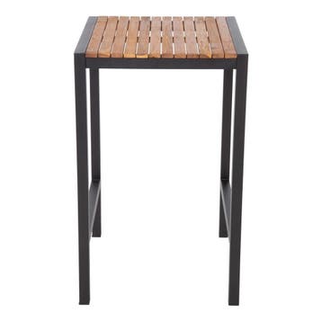 Bolero vierkante bartafel gepoedercoat staal en acaciahout, Zakelijke goederen, Verzenden, Nieuw in verpakking