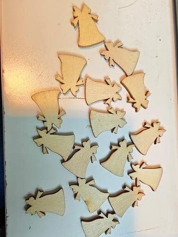 Houten Kerstklokjes 100 stuks, Ophalen of Verzenden, Nieuw