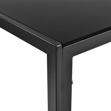 Eetkamerset eethoek Porvoo 5-delig glas tafel en stoelen zwa, Verzenden, Nieuw