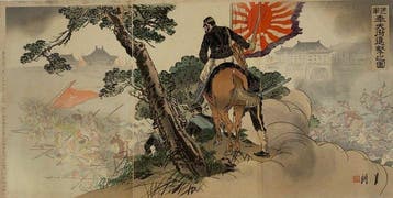 Antique Japanese Woodblock Print, Meiji 27 (1894) –