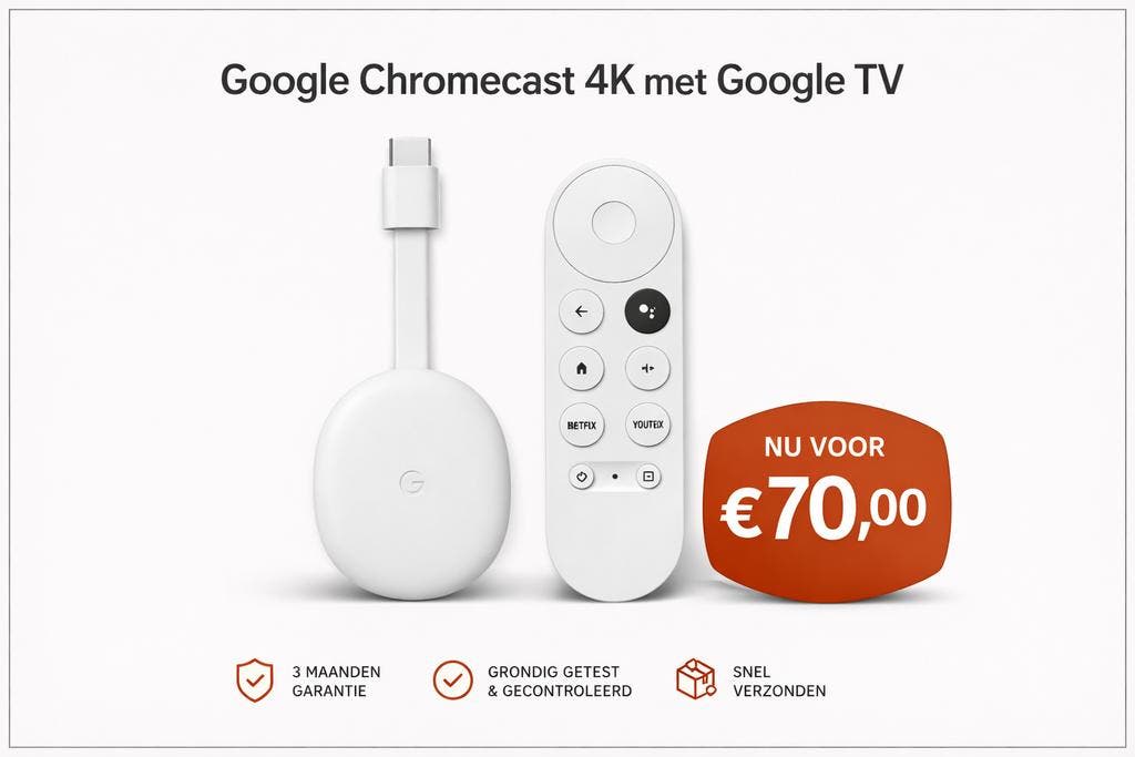 テレビ Google Chromecast RESERVED ≥ Google Chromecast 4K met Google TV (a1526810264) — Mediaspelers