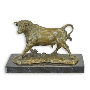 A BRONZE FIGURINE OF A BULL (Beeldjes - Decoratie), Verzenden, Nieuw