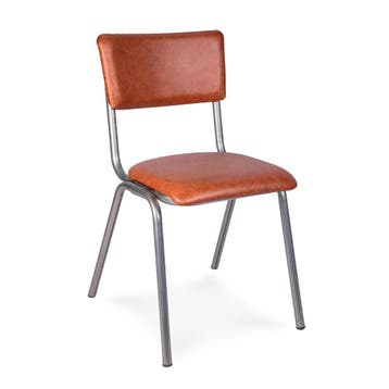 Stoel Old School - Stapelbaar - Vintage Metal - Bruin - Kuns, Verzenden, Nieuw in verpakking