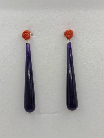 Zonder minimumprijs - Hangoorbellen Zilver, Bakeliet en, Sieraden, Tassen en Uiterlijk