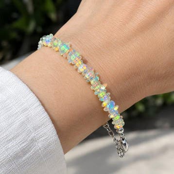 Zilver - Armband - Natura Opal armband