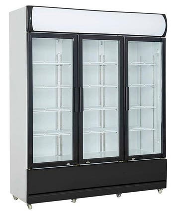 Koelkast 3 Glasdeuren Fcu-1200, Verzenden, Nieuw in verpakking, Koelen en Vriezen