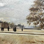 Franse school (XX) - Vue du Pont Marie animé, Paris - NO