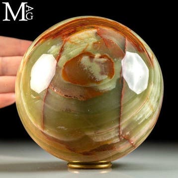 Mexicaanse onyx marmeren bol - Gepolijste Mexicaanse onyxbol