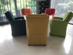 Set van 5 leren eetkamerfauteuils - met armleuning en, Huis en Inrichting, Stoelen, Ophalen of Verzenden, Nieuw, Leer